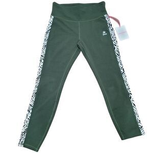 Juicy Couture Women's Green Zebra Leggings Sz MD